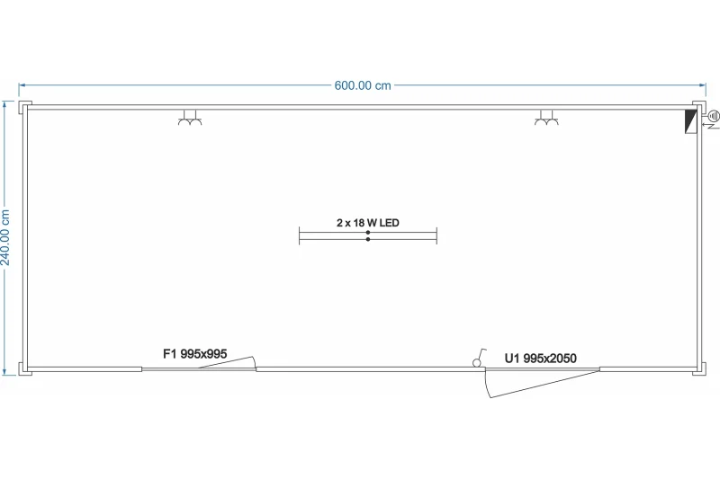 Container vestiar 6 m cu 1 fereastra | Fan Container